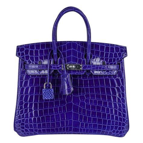 hermes birkin 25 croc azur